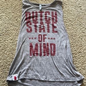 Dutch Bros grey muscle tank top